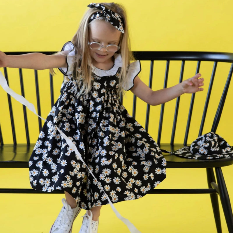 Smox Rox Stella smocked dress in black and white