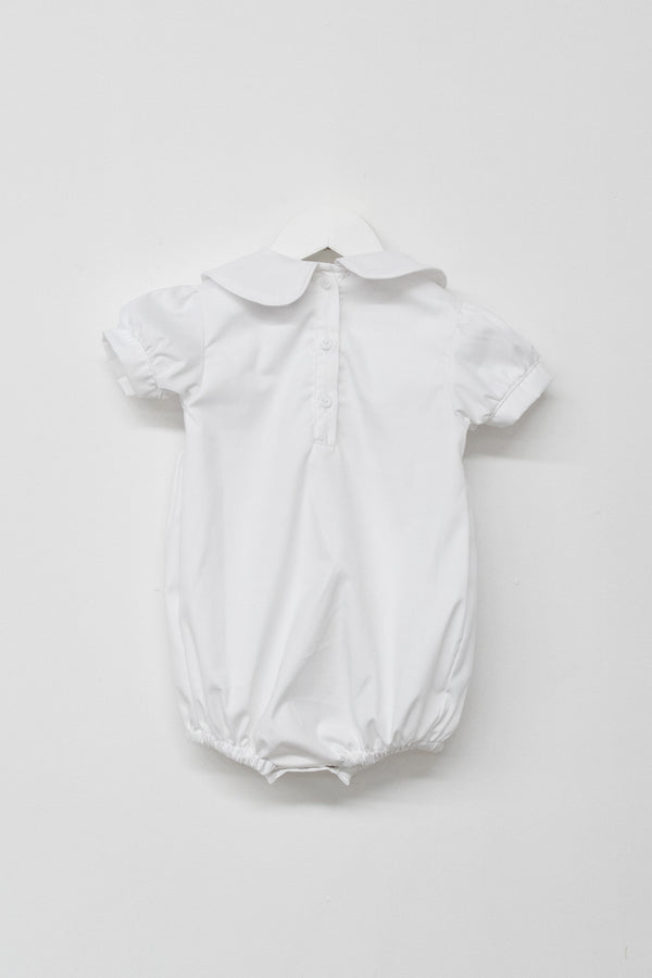 Smox Rox Lamb Smocked romper in White