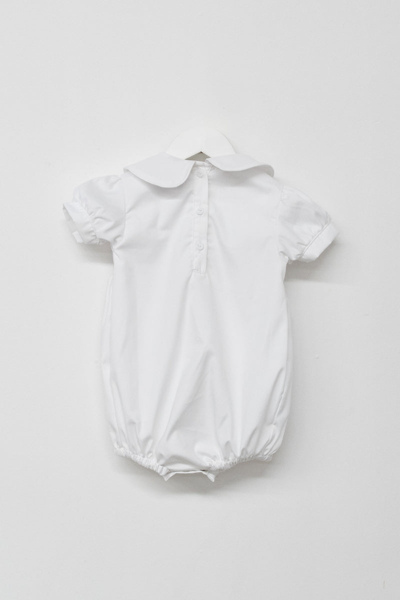 Smox Rox Lamb Smocked romper in White