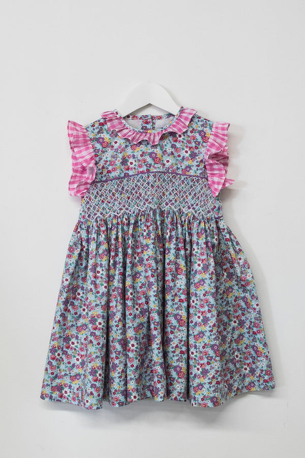 Smox Rox Meg smocked dress in Pink