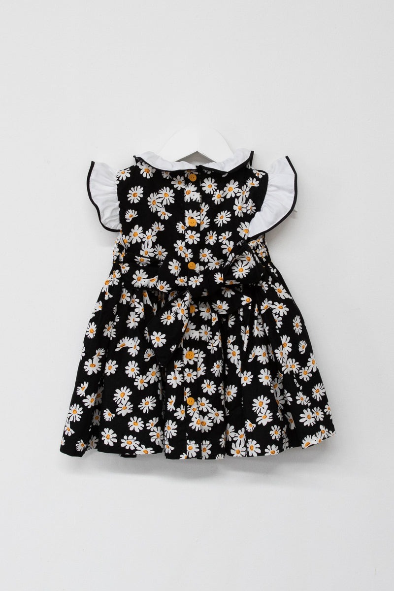 Smox Rox Stella smocked dress in black and white