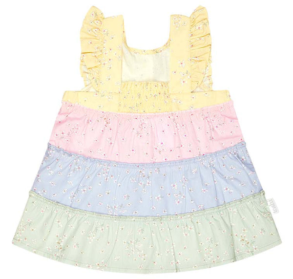 Toshi Nina baby tiered dress in multi colours