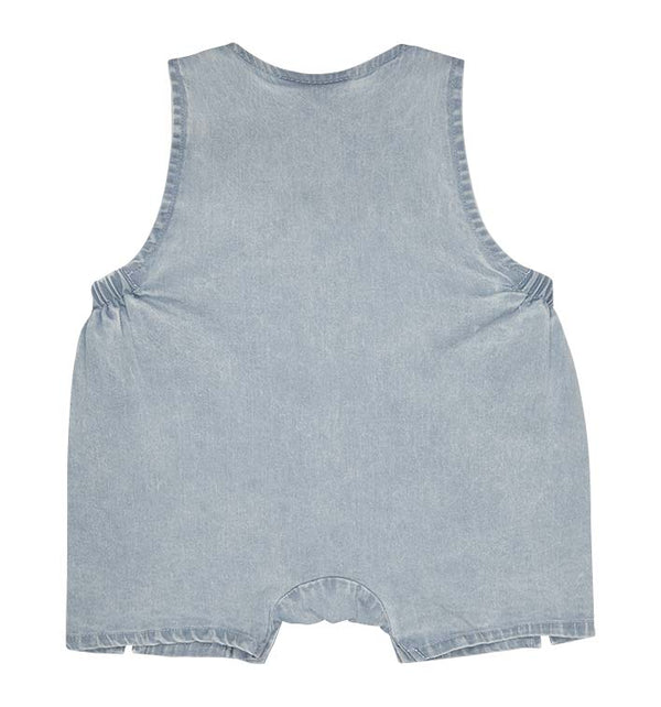 Toshi baby romper Indiana denim in blue