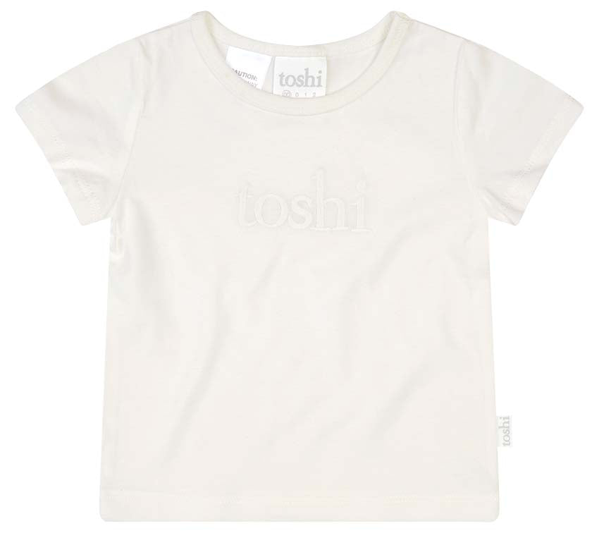 Toshi Dreamtime Organic Tee Short Sleeve Logo in cream