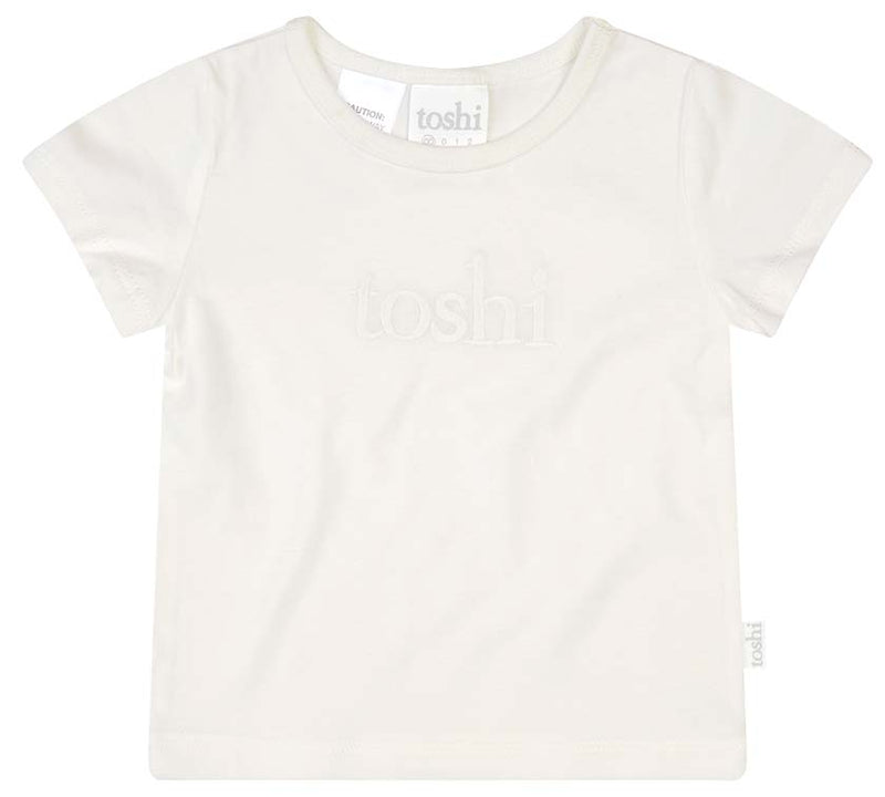 Toshi Dreamtime Organic Tee Short Sleeve Logo in cream