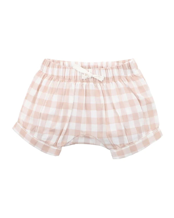 Bebe quinn check shorts in brown