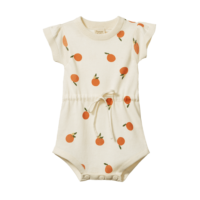 Nature Baby Lottie Suit orange blossom natural print