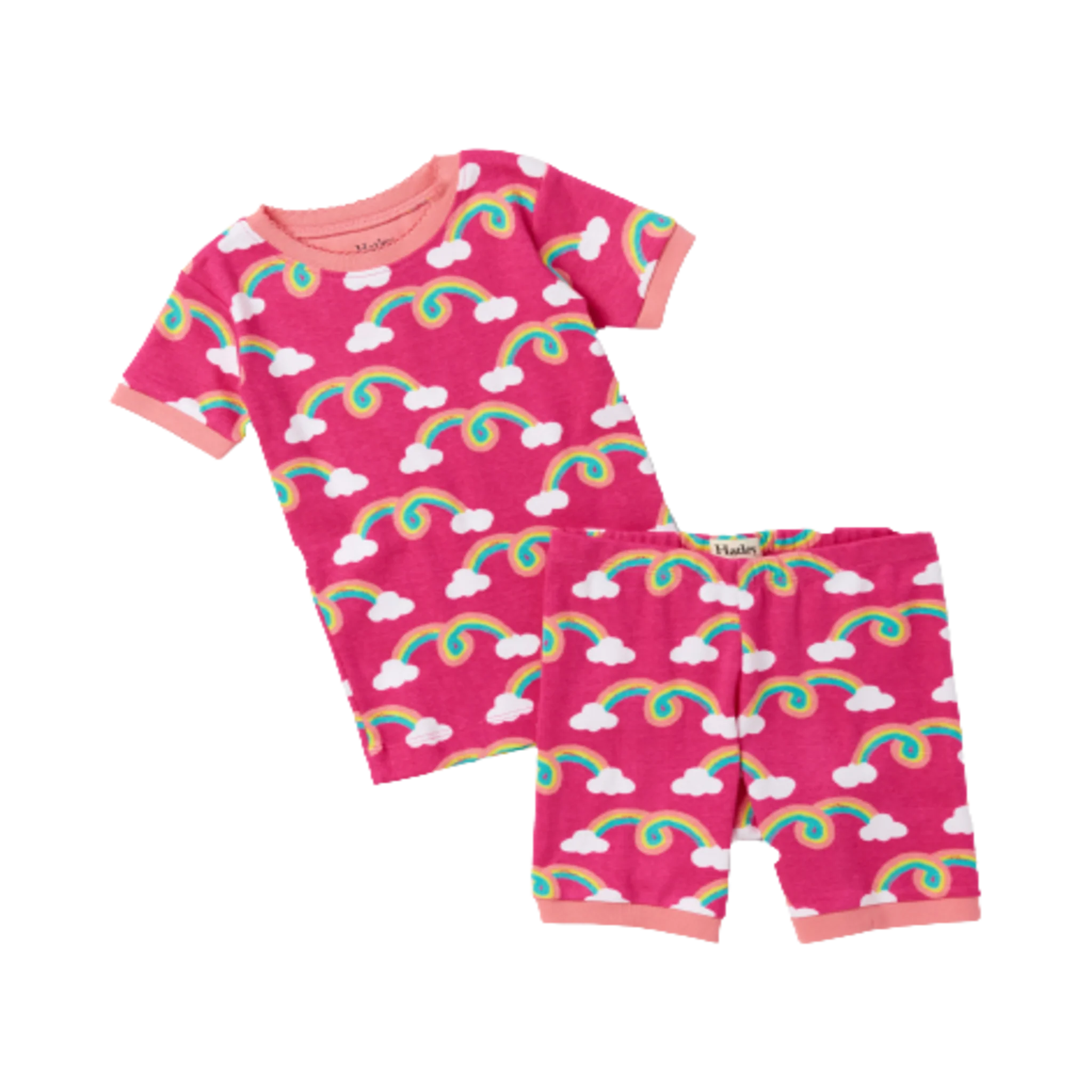 Hatley rainbow arch short pajama set