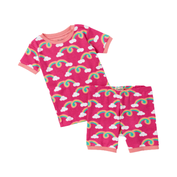 Hatley rainbow arch short pajama set