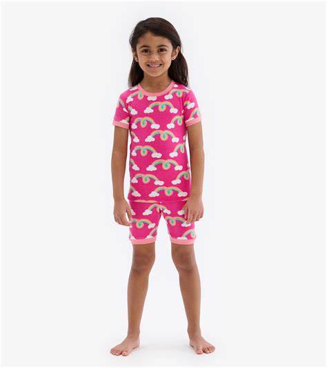 Hatley rainbow arch short pajama set