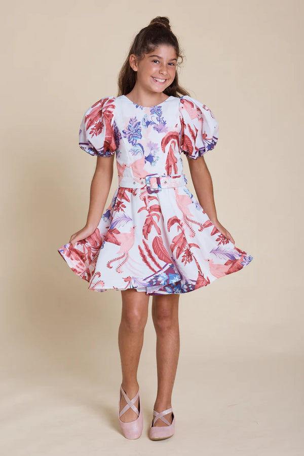 Honey & Beau Teens Obsessed Aline Dress in Pink Multi