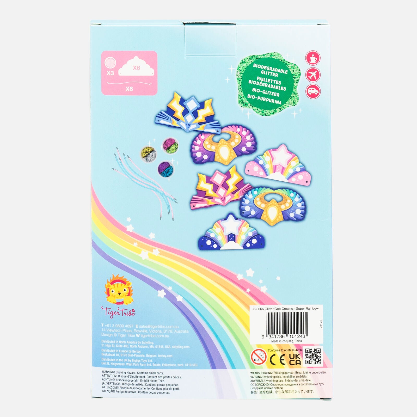 Tiger tribe glitter goo crowns - super rainbow