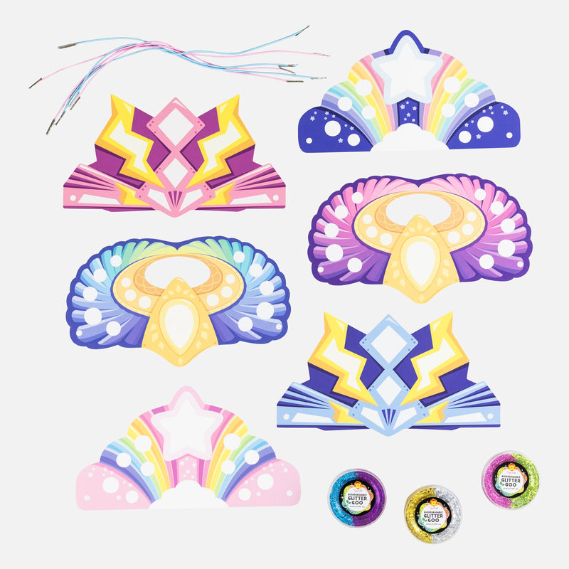 Tiger tribe glitter goo crowns - super rainbow
