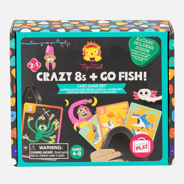 Tiger Tribe Crazy 8s+ go fish card game set