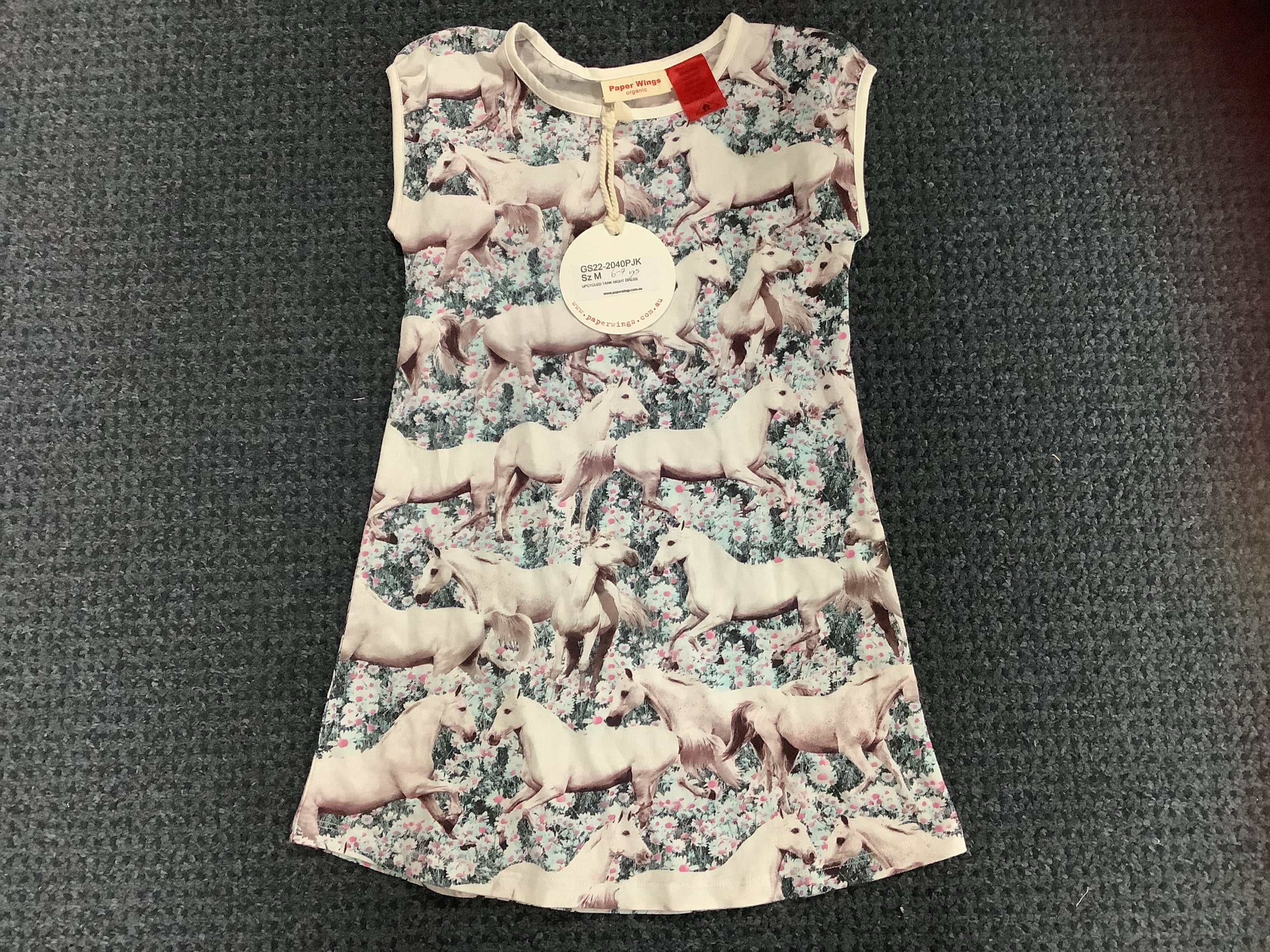 Paper Wings up cycled tank night dress field of dreams