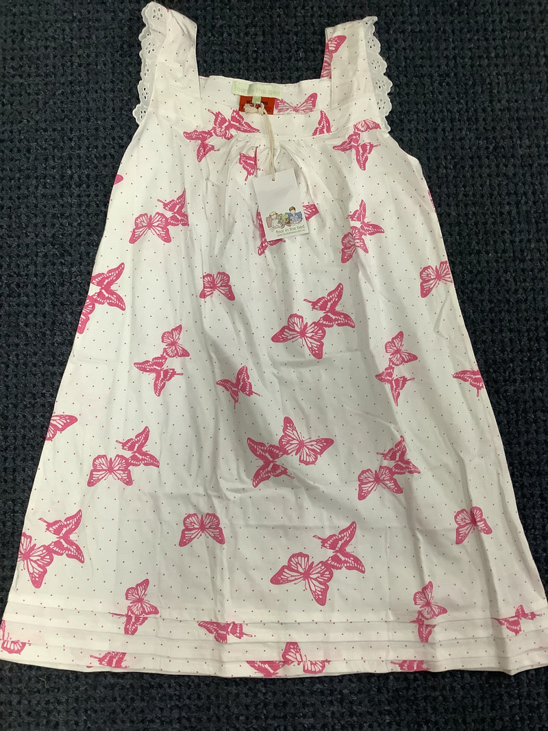 Four in the bed sleeveless nightie with butterfly print