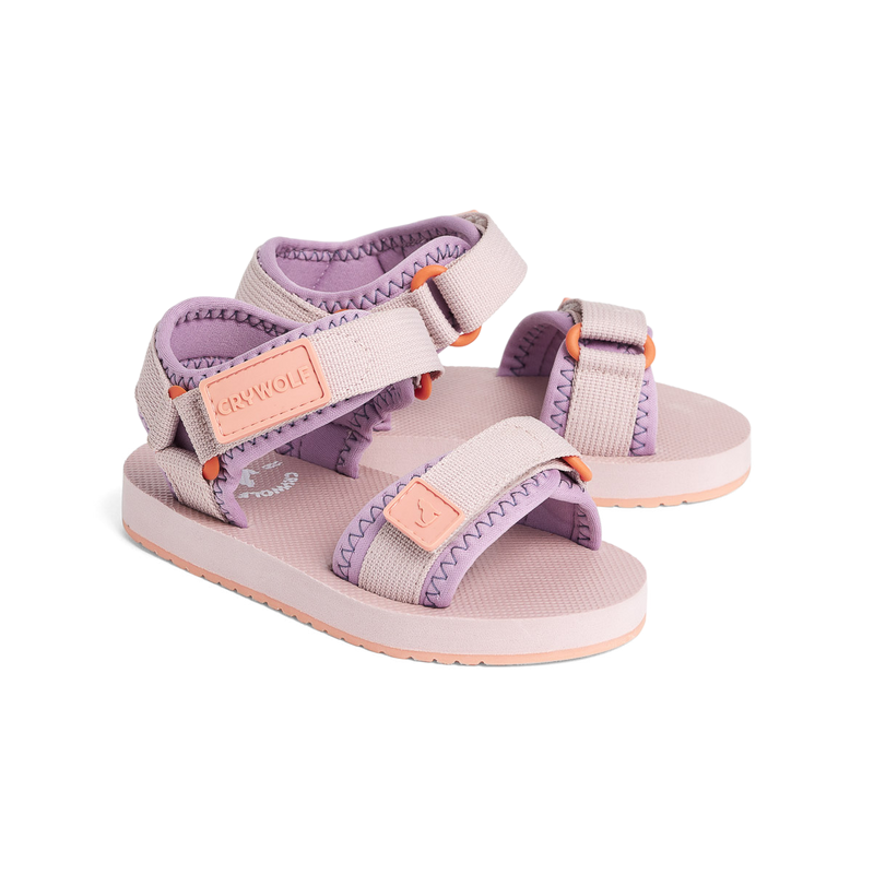 Crywolf beach sandal blush combo in pink