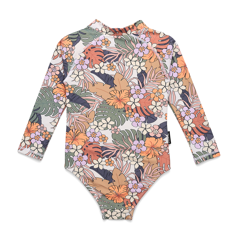 Crywolf long sleeve swimsuit tropical floral