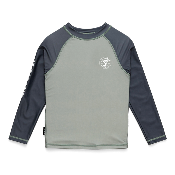 Crywolf rash vest in sage combo