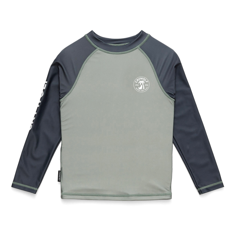 Crywolf rash vest in sage combo