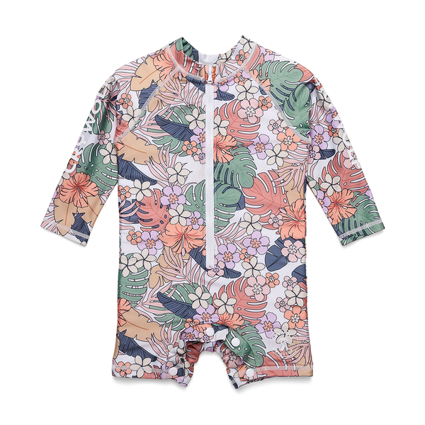 Crywolf rash suit in tropical floral