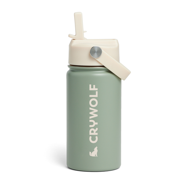 Crywolf drink bottle mr wolf sage and tan