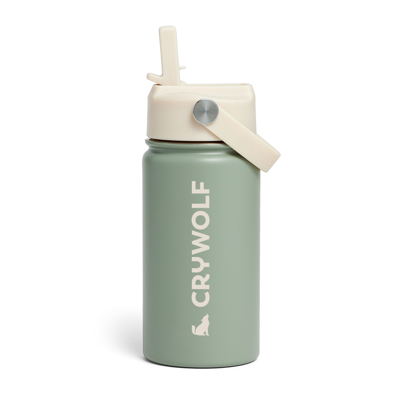 Crywolf drink bottle sage in green