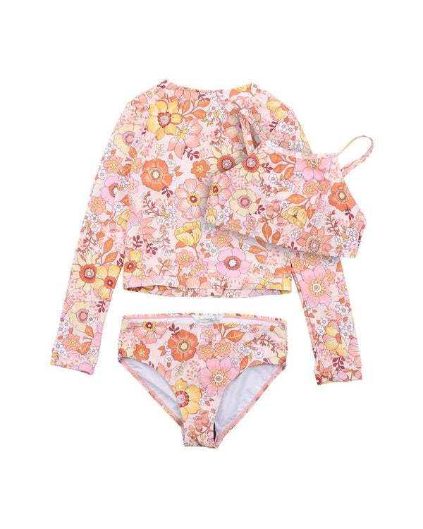 Minihaha micha 3pc swimwear set  in floral print