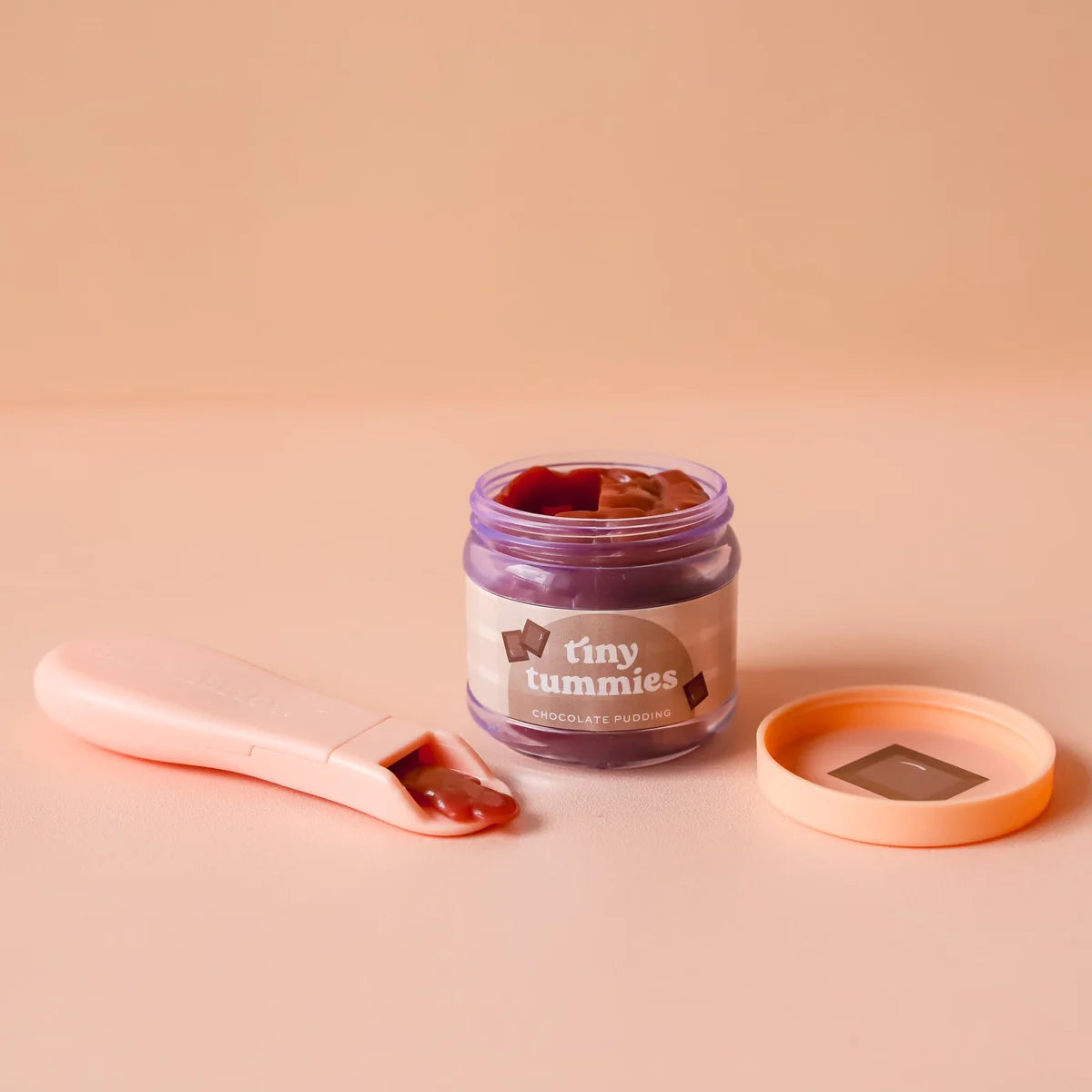 Tiny Harlow Food chocolate pudding food jar and spoon set