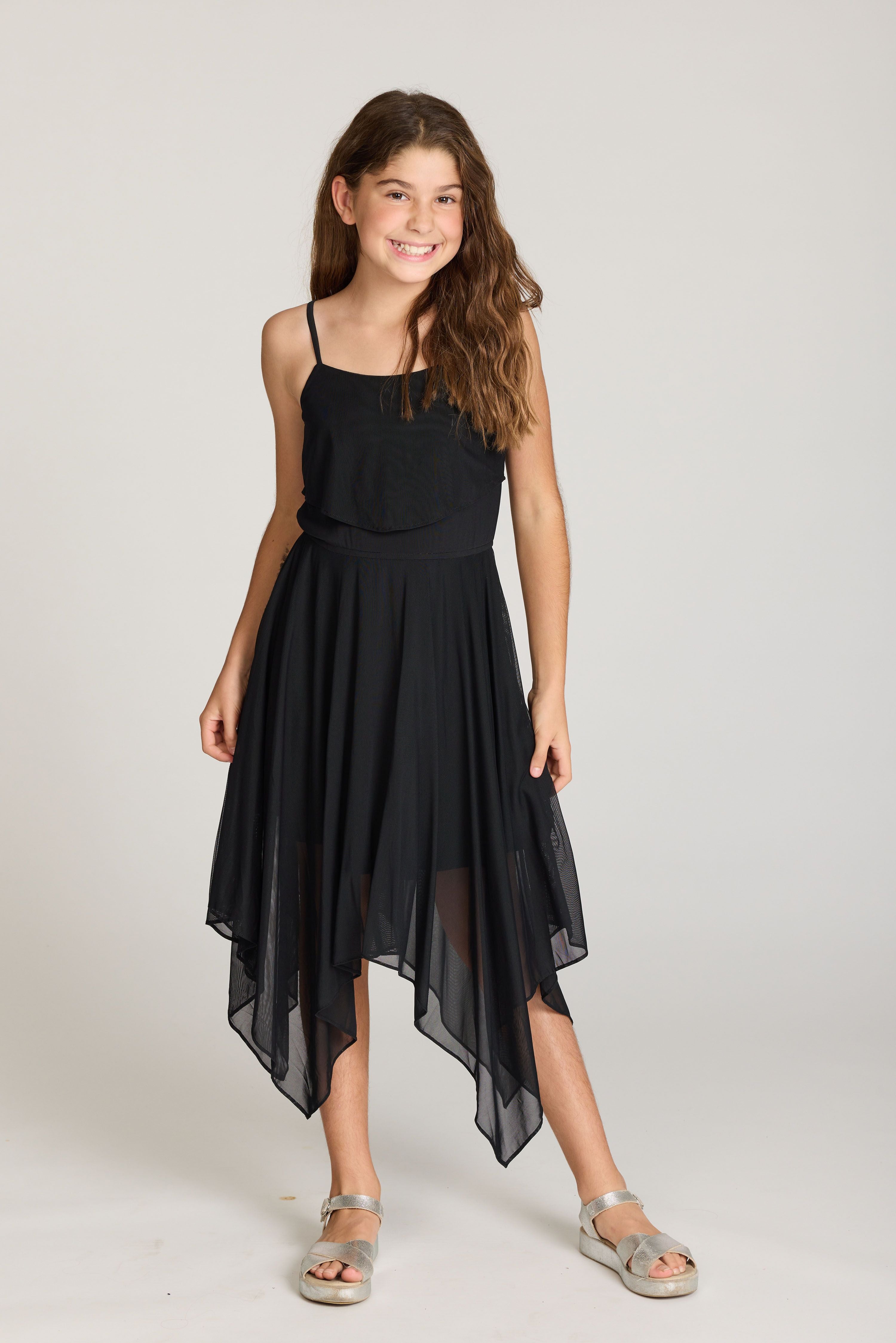 Honey & Beau teens forever dress in black