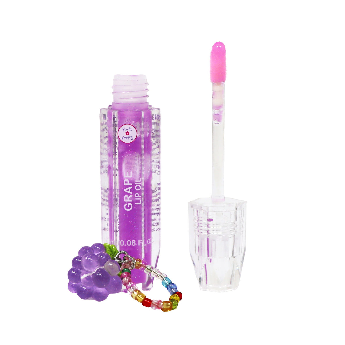 Pink Poppy Scented Lip Oil with Ring