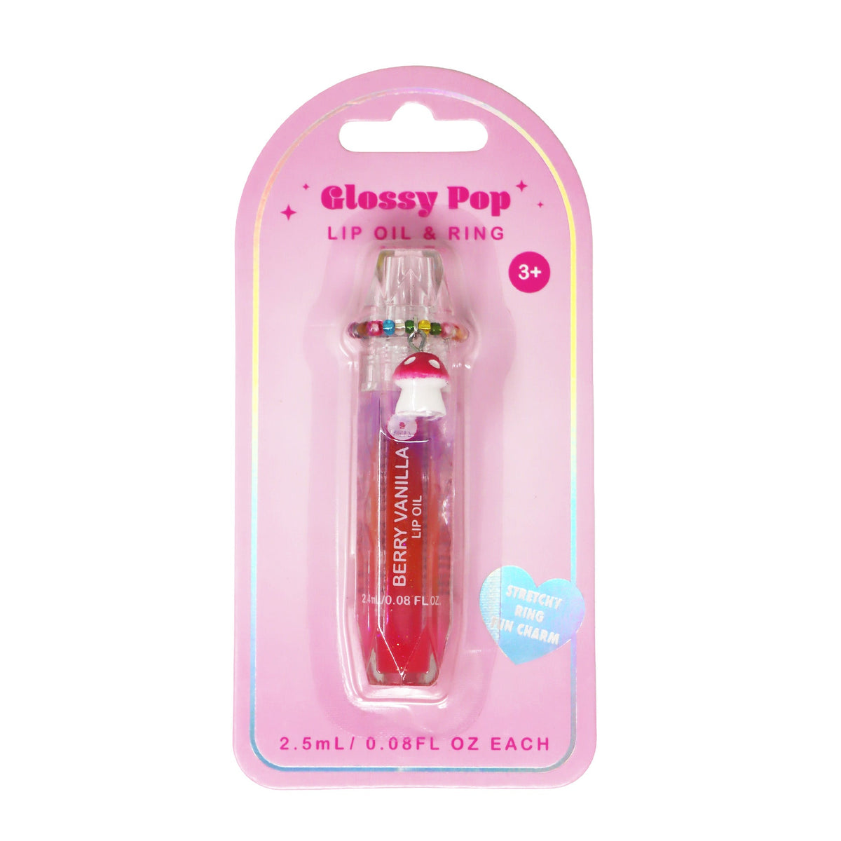 Pink Poppy Scented Lip Oil with Ring