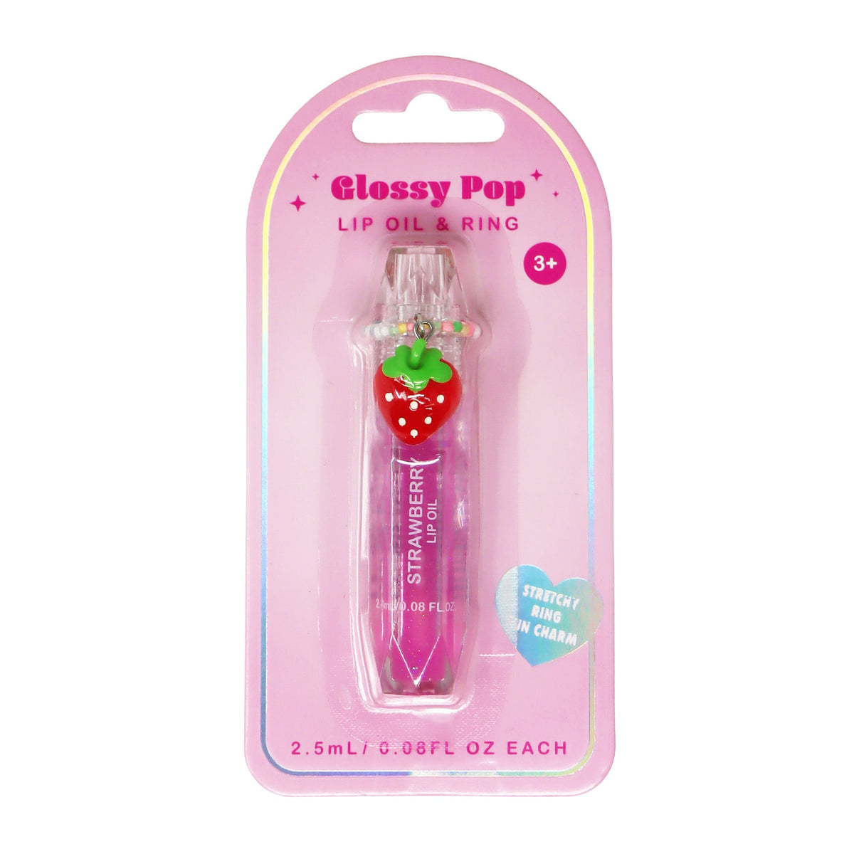 Pink Poppy Scented Lip Oil with Ring