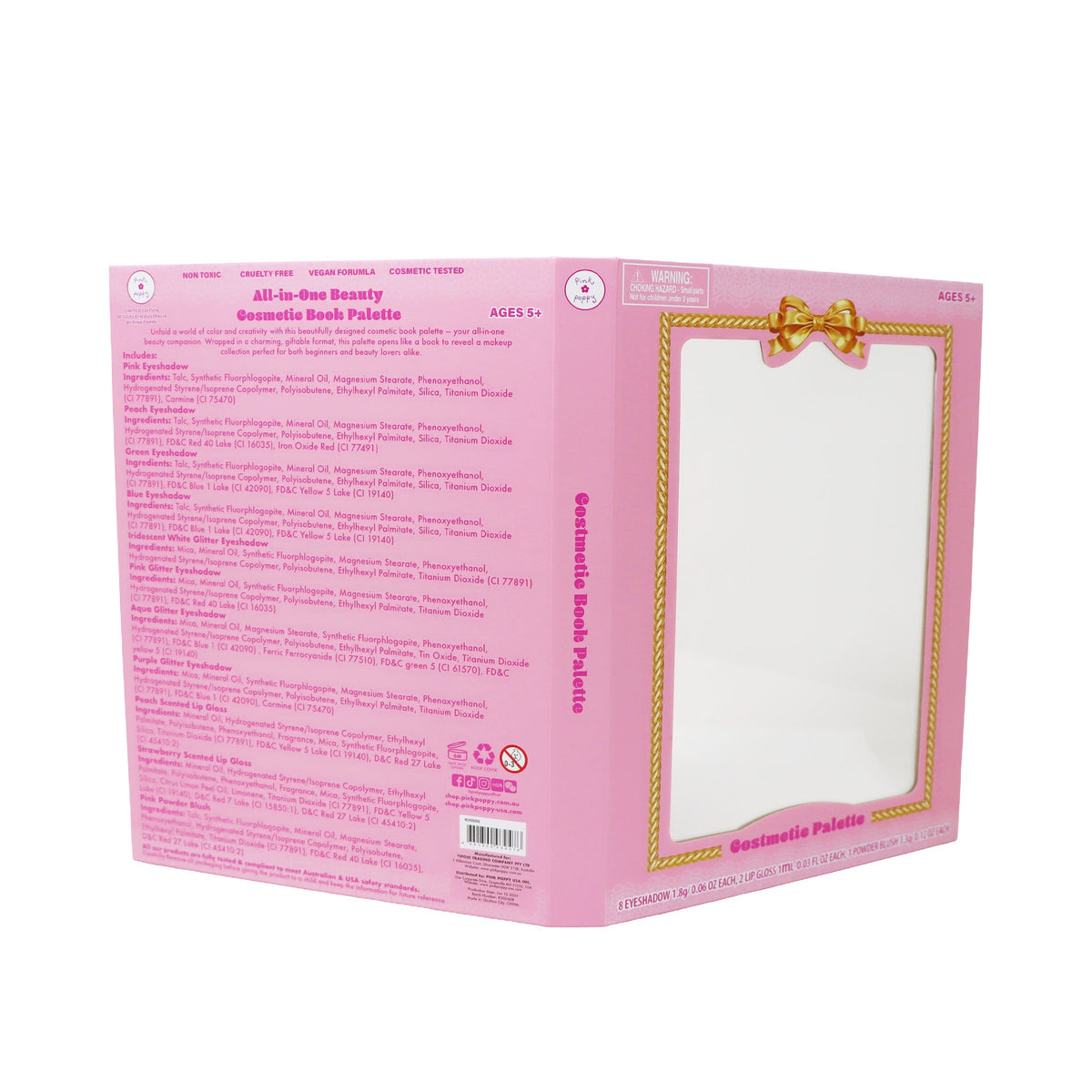 Pink Poppy Cosmetic Book Palette