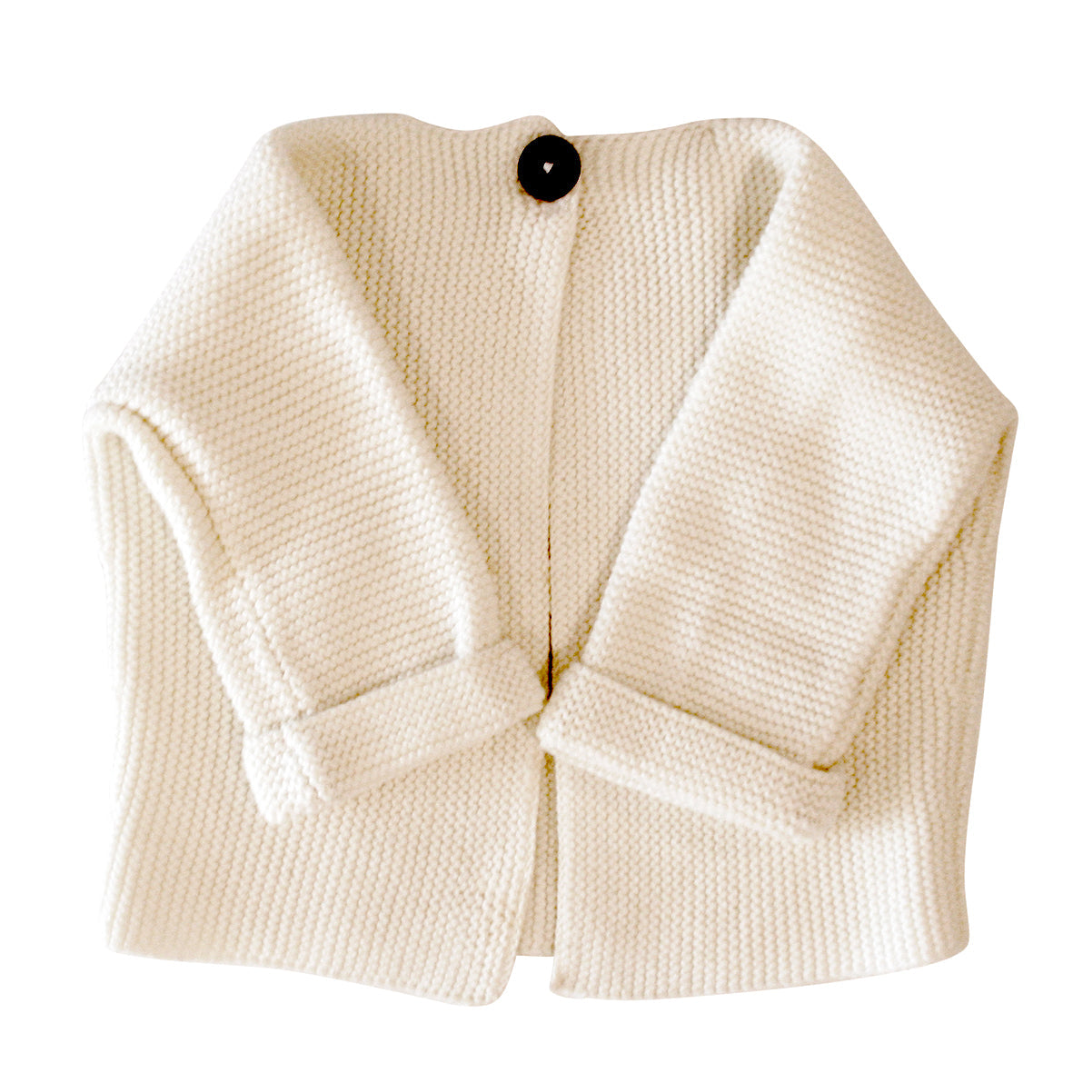 Alimrose Knit Baby Jacket Natural 0-6 months - front