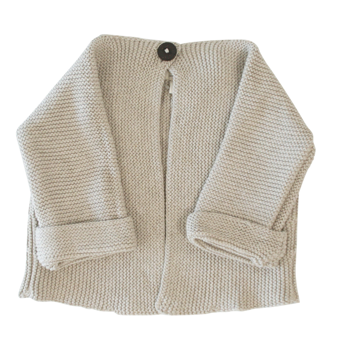 Alimrose Knit Baby Jacket Latte 0-6 months - front