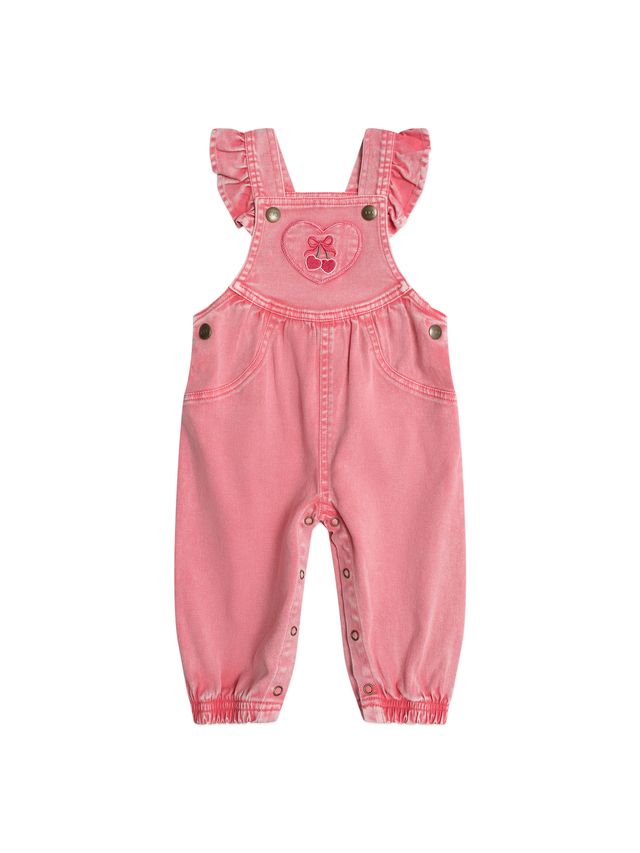 Huxbaby Cherry heart vintage overalls