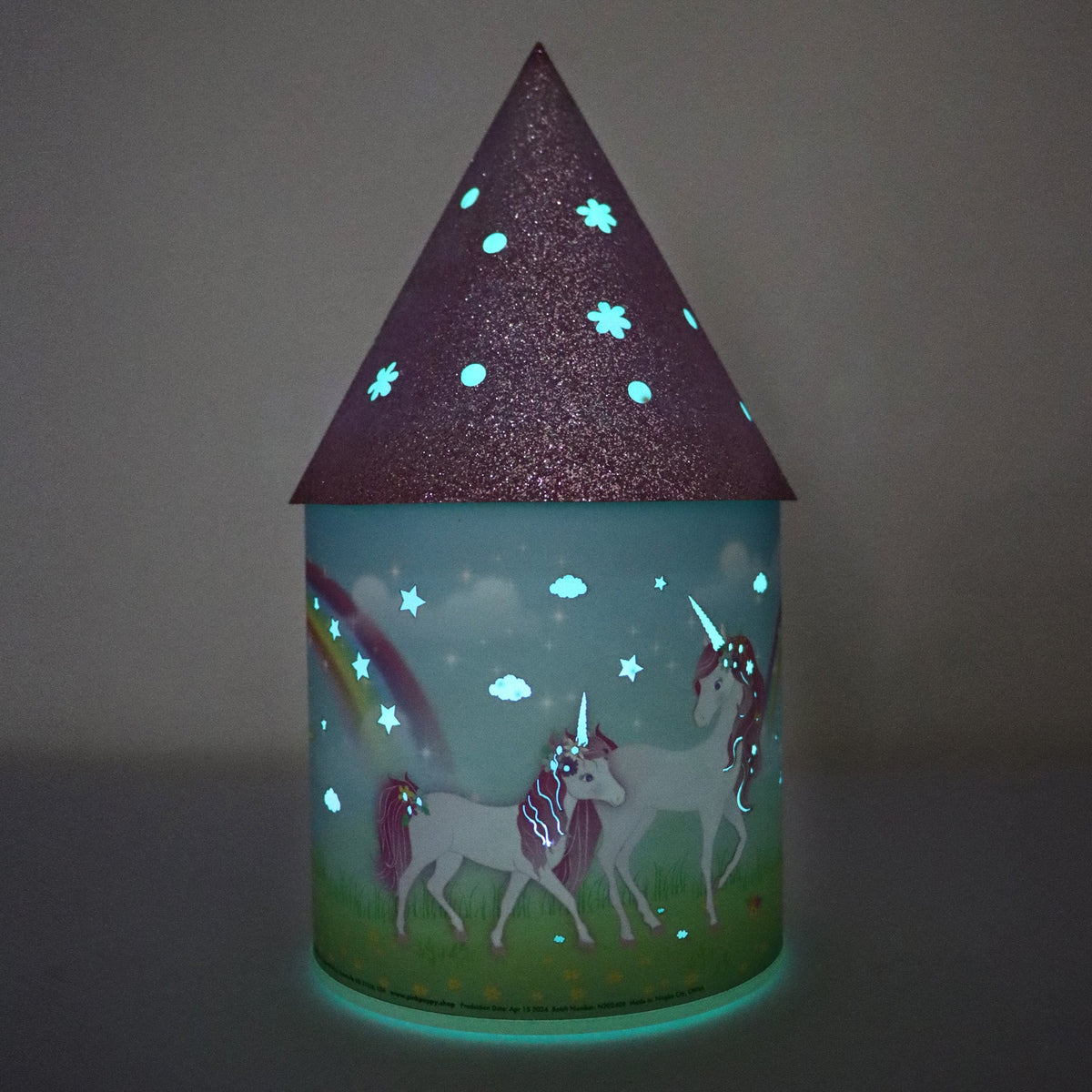 Pink Poppy Stardust Unicorn Lantern