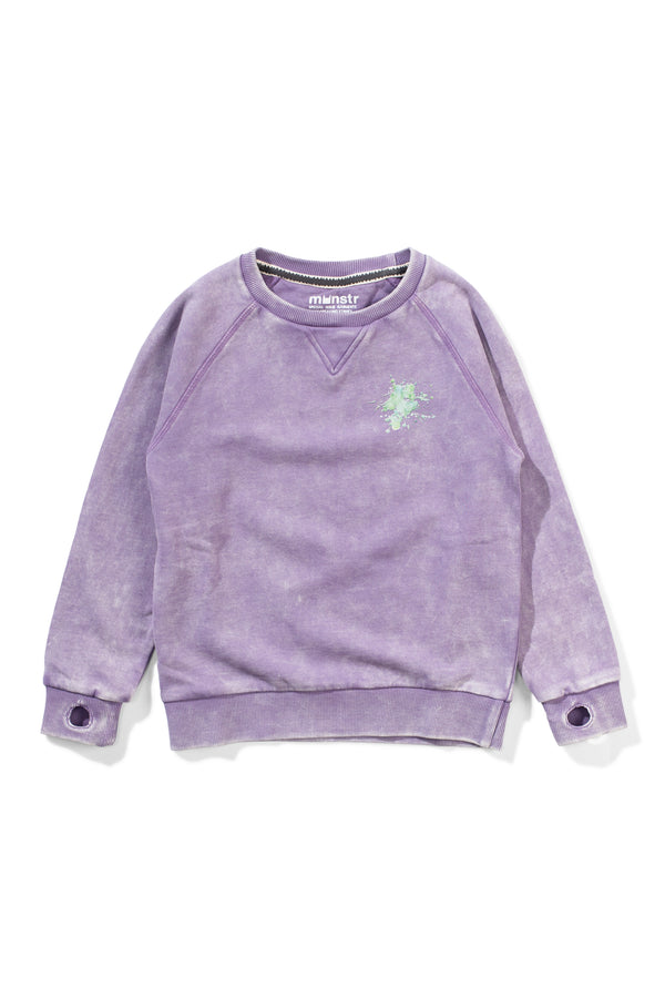Munster splatted crew in mineral purple