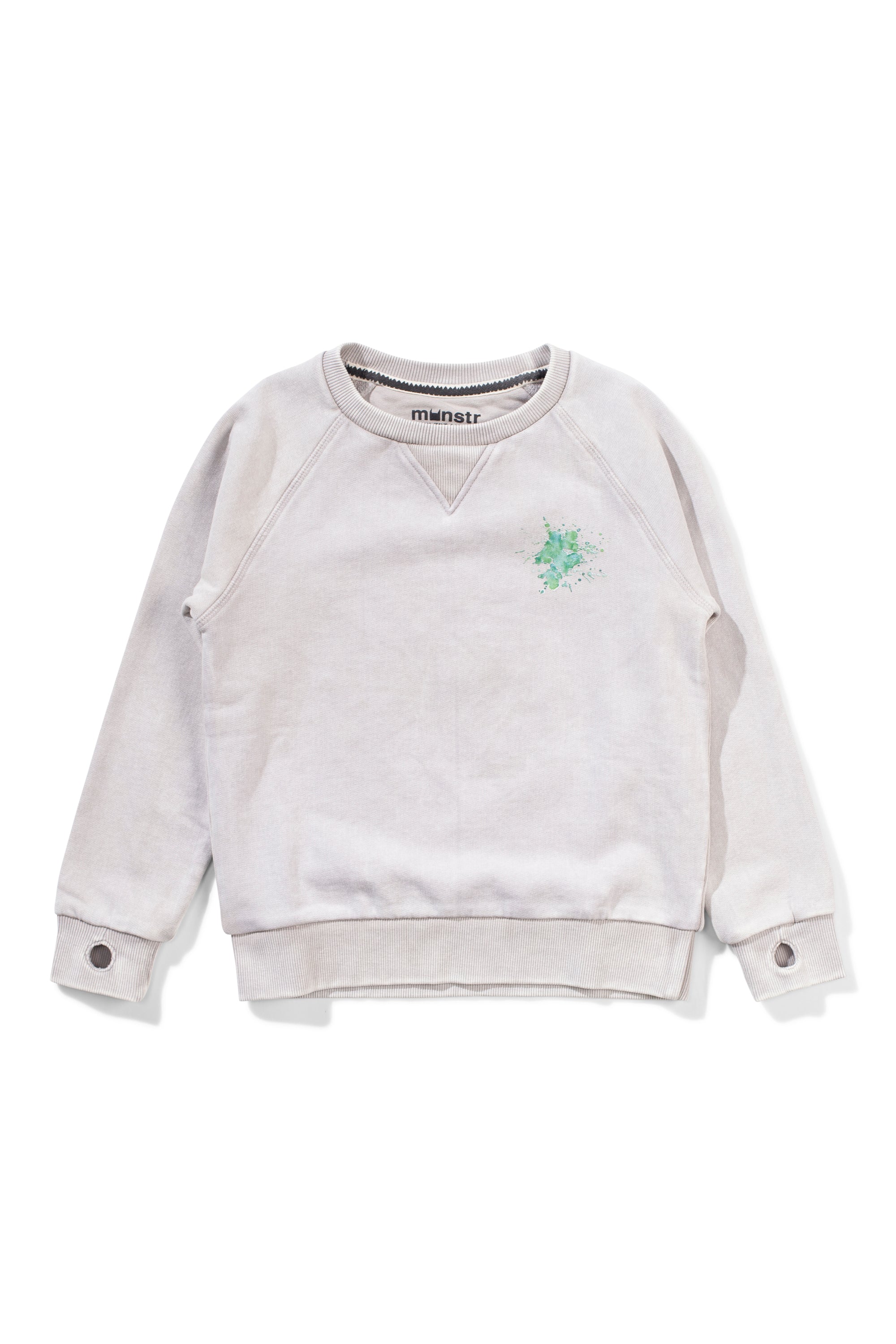 Munster splatted crew in mineral grey