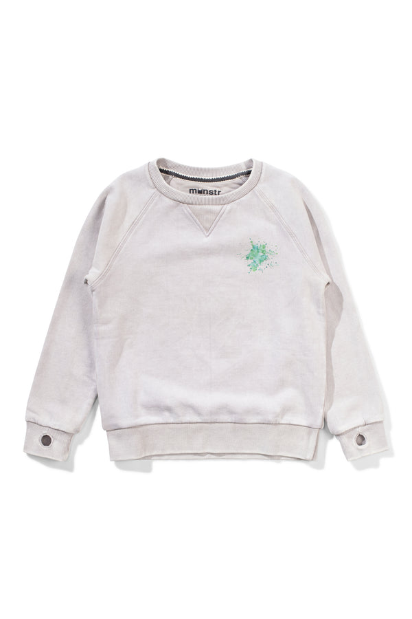 Munster splatted crew in mineral grey