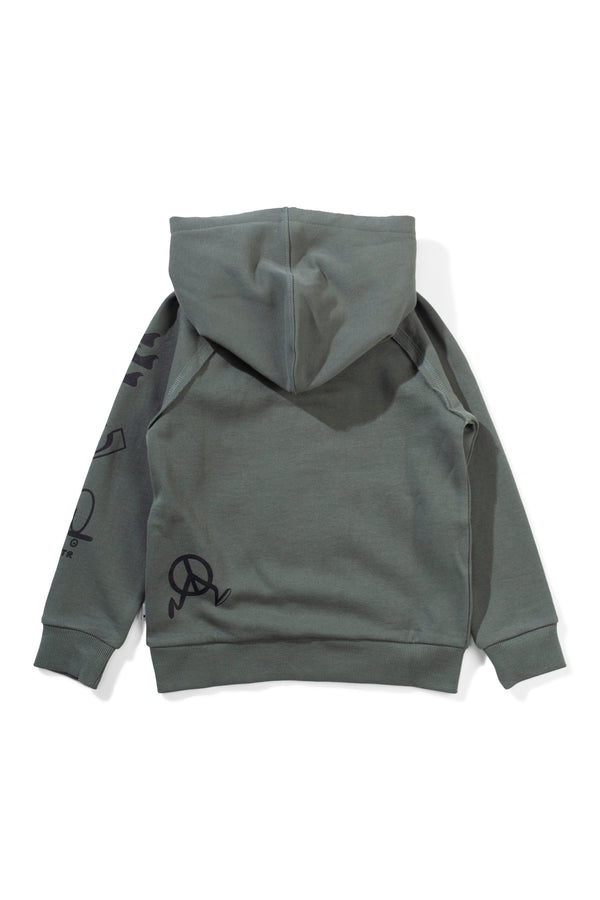 Munster Kids Icon Patch Zip Hoody in Ocean Green