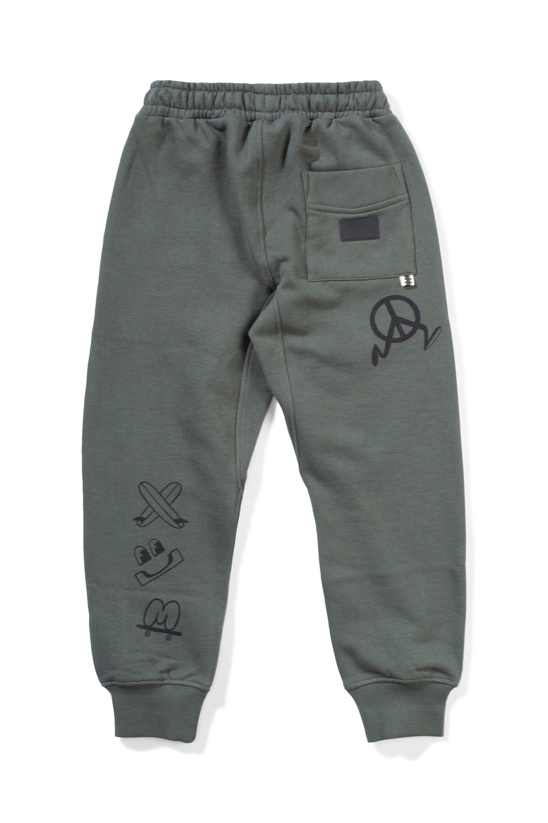 Munster Kids lessgo track pant ocean in green