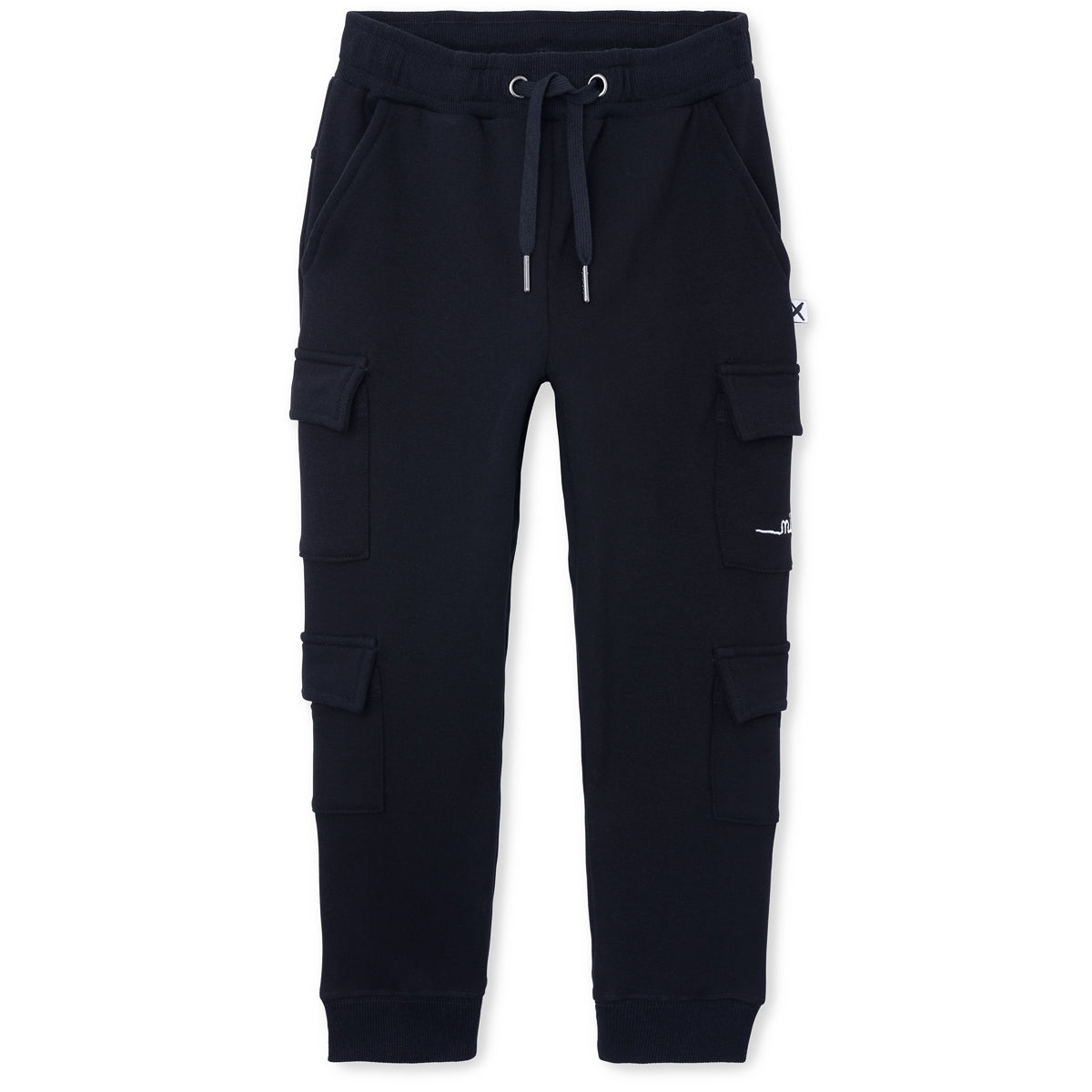 Minti Multi Pocket Furry Trackies in Black