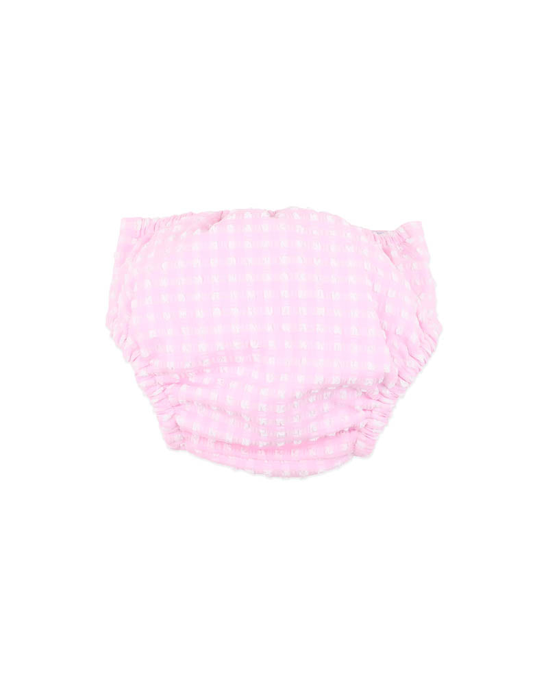 Minihaha Pink Gingham Aqua Nappy - Pink Gingham