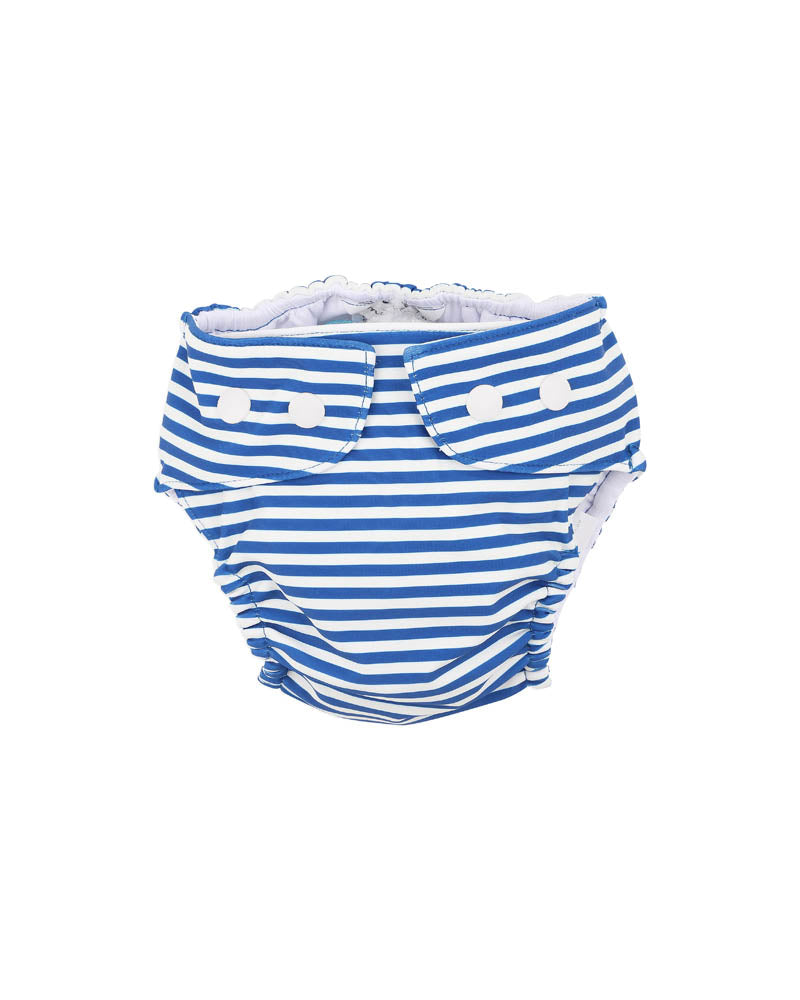 Minihaha Bodhi Stripe Aqua Nappy - Nautical Stripe
