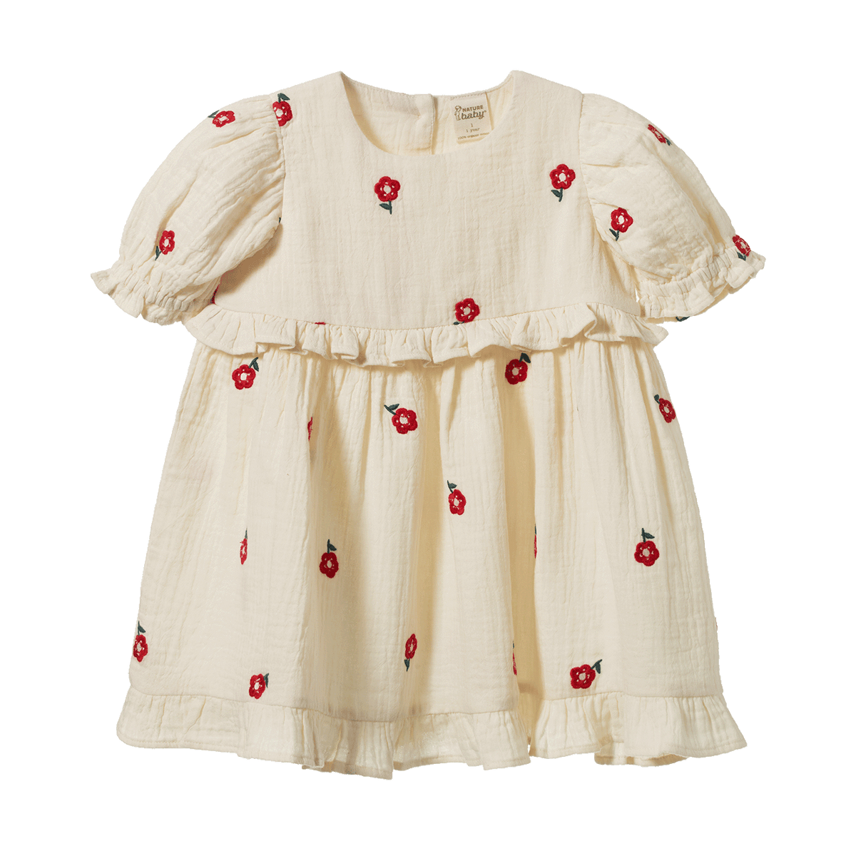 Nature Baby Valentina Dress - Red Flora