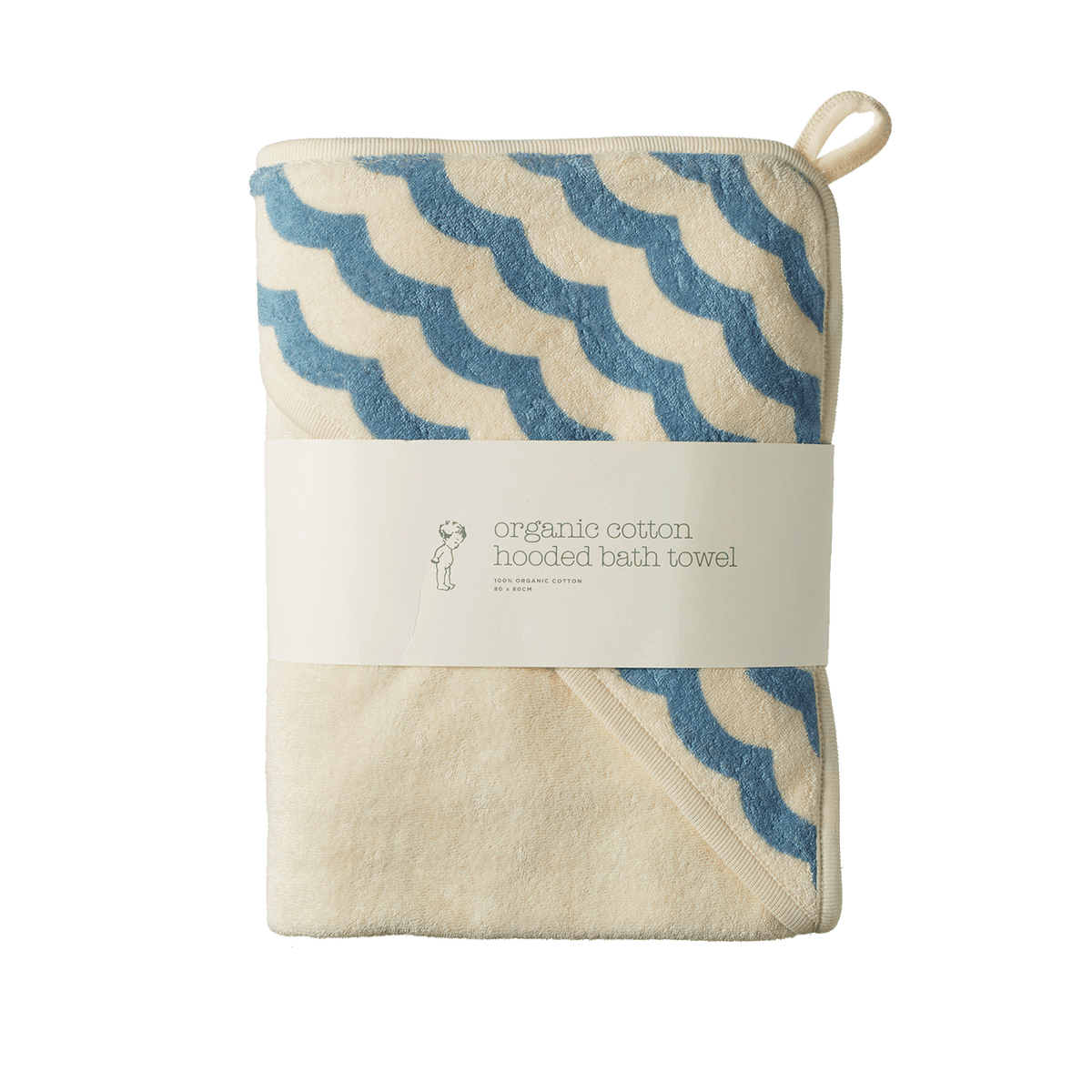 Nature Baby Hooded Towel - Waves Print