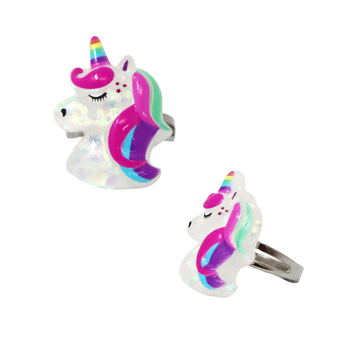 Pink Poppy Sparkly Girls Rings
