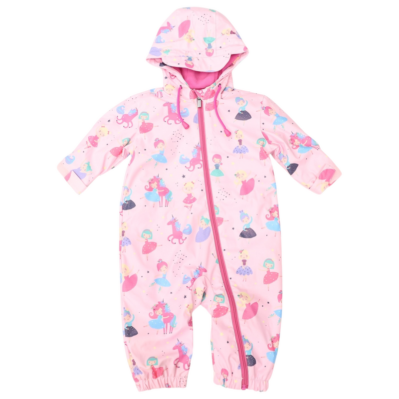 Korango dancing unicorn rainsuit in pink